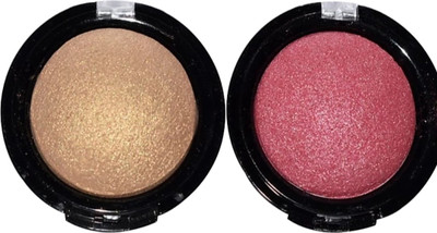 

Beautyhub professional terracotta sparkling eyeshadow combo of 2 10 g(golden, peach)
