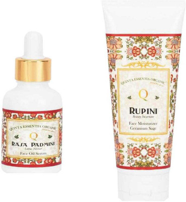 

QUINTA ESSENTIA ORGANIC Combo Of Rasa-Padmini Face Serum & Rupini Face Moisturizer|Oragnic Serum For Men And Women|Anti-Aging Moisturizing Cream (30ml + 100ml)(130 ml)