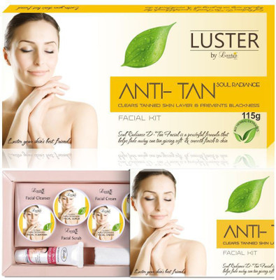 

Luster Soul Radiance D-TAN Facial Kit For Tan Removal (New Pack) 115 g