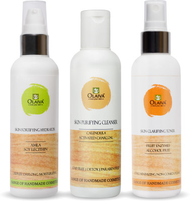 

OLAIVA Cleanser Toner Hydrator 3 IN 1 KIT 300 ml(Set of 3)