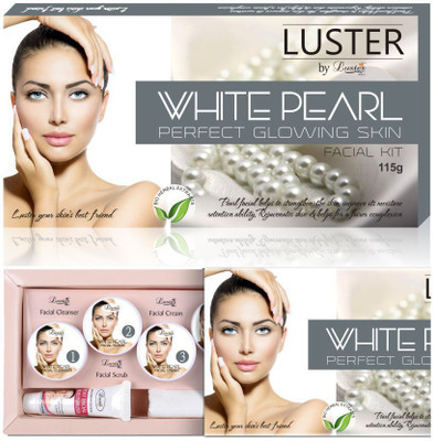 

Luster White Pearl Facial kit For Perfect Glowing Skin (New pack) 115 g