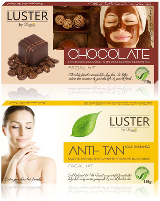 

Luster Chocolate & Soul Radiance D-Tan Facial Kit (New Pack)(Set of 3)
