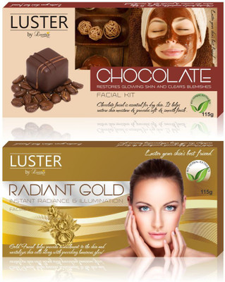 

Luster Chocolate & Radiant Gold Facial Kit (New Pack) 230 g(Set of 2)