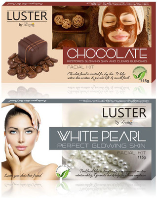 

Luster Chocolate & White Pearl Facial Kit (New Pack) 230 g(Set of 2)