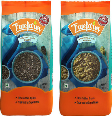

Truefarm Organic Chia Seed, 250g & Brown Flaxseed, 250g Combo(250)