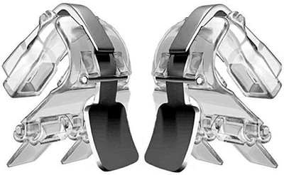 

casadomani Good Quality White Metal PUBG Game Trigger/Joystick PUBG Mobile Controller/ Pubg Trigger for Mobile / Remote Trigger for Mobile Controller / L1R1 and Remote for Mobile Pubg/Joystick/Gamepad/Fire Buttons Gaming Accessory Kit(Clear, For Android, 