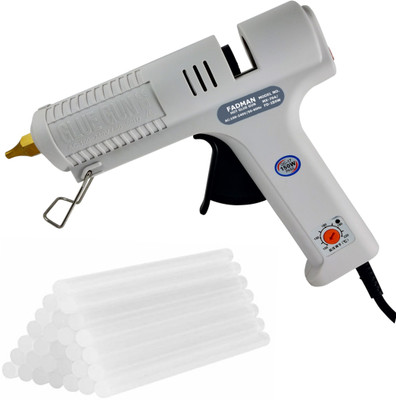FADMAN MAX / CROWN 150 W 150 WATT HEAVY PERFORMANCE BEST QUALITY IN GLUE GUNS WITH PREMIUM 30 TRANSPARENT HOT ADHESIVE GLUE STICKS Adjustable Temperature Corded Glue Gun(11 mm)