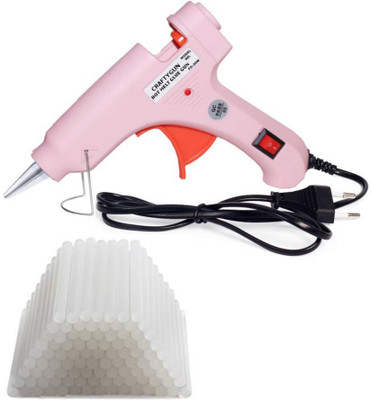 CRAFTYGUN PINK MINI 20 WATT - 50 GLUE STICKS Standard Temperature Corded Glue Gun(7 mm)