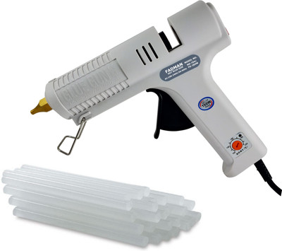 FADMAN MAX / CROWN 150 W 150 WATT HEAVY PERFORMANCE BEST QUALITY IN GLUE GUNS WITH PREMIUM 15 TRANSPARENT HOT ADHESIVE GLUE STICKS Adjustable Temperature Corded Glue Gun(11 mm)