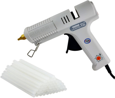 FADMAN MAX 150 W 150 WATT HEAVY PERFORMANCE BEST QUALITY IN GLUE GUNS WITH PREMIUM 40 TRANSPARENT HOT ADHESIVE GLUE STICKS Adjustable Temperature Corded Glue Gun(11 mm)