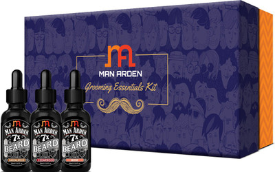 

Man Arden 7x Beard Oil Gift Box - Sandalwood + Cedarwood + Musk Beard Oils Set, Each Hair Oil(30 ml)