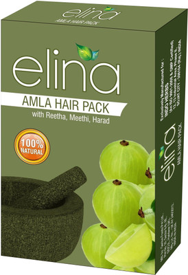 

elina HERBAL AMLA HAIR PACK WITH ( REETHA, METHI, HARAD) 100% NATRUL & PURE 100g(100 g)