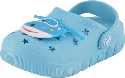 

Yellow Bee Boys Sling Back Clogs(Light Blue