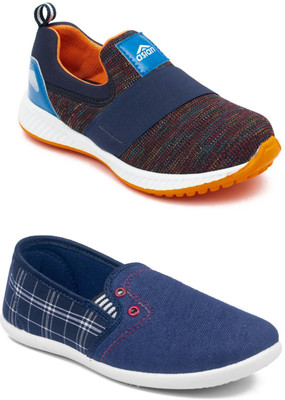 

Asian Boys Slip on Running Shoes(Multicolor