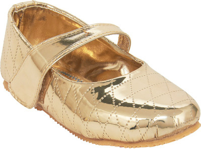 

My Soul Girls Strap Ballerinas(Gold