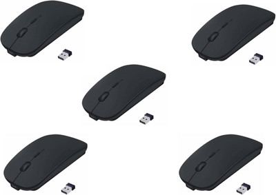 

ROQ Sets Of 5 HIGH QUALITY 2.4Ghz Wireless Optical Mouse(USB, Black)