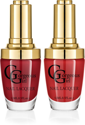 

Gorgeous Girl Glossy Nail Lacquer Rose Wood-03 & Deep Maroon-17(Pack of 2)
