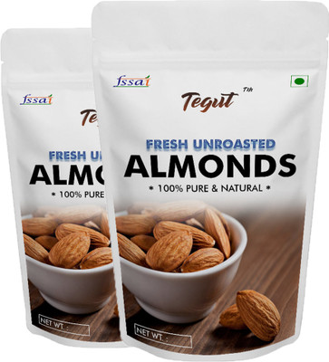 TEGUT 100% Natural Premium ALMONDS (BADAM) (50 GM POUCH) Pack of 2 Almonds(100 g, Pouch)