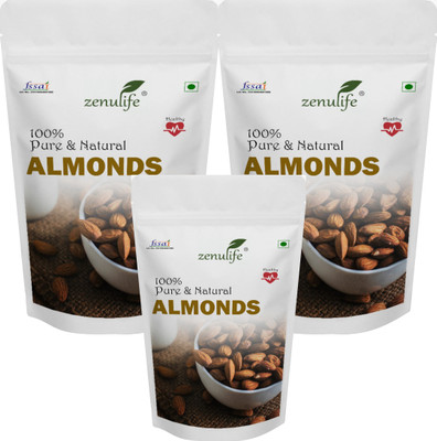 

Zenulife California almond 100 gm Pack of 3 Almonds (300 g, Pouch) Almonds(100 g, Pouch)