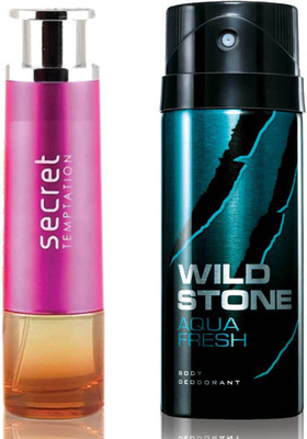 

Secret Temptation Bohemia Day Edp (100 ml) and Wild Stone Aqua Fresh Deodorant (150 ml), Pack of 2 Perfume - 250 ml(For Men & Women)