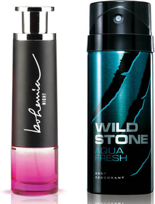 

Secret Temptation Bohemia Night Edp (100 ml) and Wild Stone Aqua Fresh Deodorant (150 ml), Pack of 2 Perfume - 250 ml(For Men & Women)