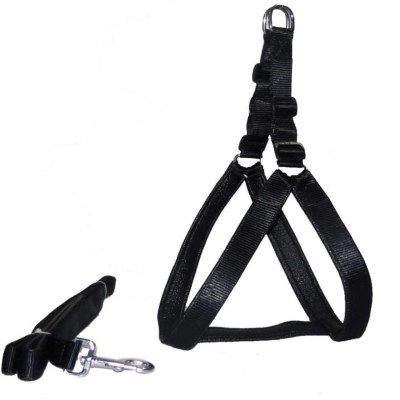 

ShivExim Dog Harness & Leash(, BLACK