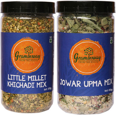 

Graminway Gluten Free Little Millet Khichadi Mix & Gluten Free Jowar Upma Mix 900 g(Pack of 2)