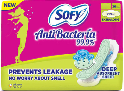 

Sofy AntiBackeria Sanitary Pad(Pack of 30)