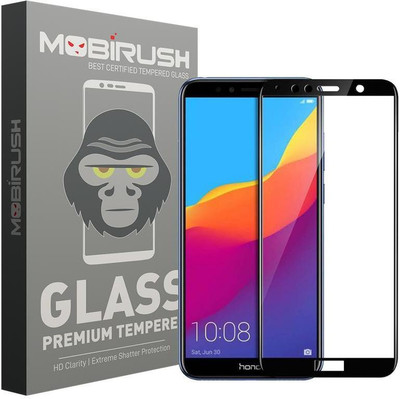 MOBIRUSH Edge To Edge Tempered Glass for Huawei Y7 Pro 2018(Pack of 1)