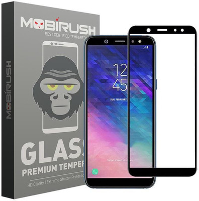 MOBIRUSH Edge To Edge Tempered Glass for Samsung Galaxy A6 Plus(Pack of 1)