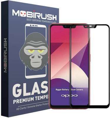 MOBIRUSH Edge To Edge Tempered Glass for Oppo R15/A3(Pack of 1)