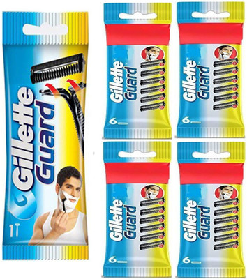 

Gillette Guard Cartridge Blade With Razor(Pack of 4)