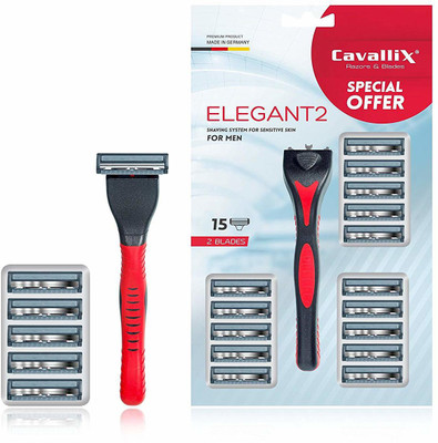 

Cavallix Elegant 2 2-Blade Shaving System For Smooth Skin And Long-Lasting Effect