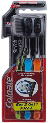 

Colgate Charcoal SLIM Ultra Soft Toothbrush(Pack of 3)