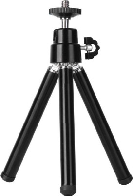 

TechGear Extendable Lightweight Mini Tripod with Phone holder ( 20cm ) Tripod(Black, Supports Up to 900 g)
