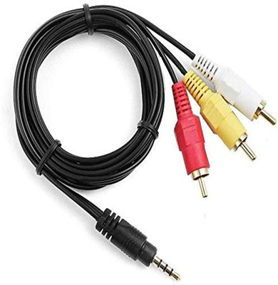 

MASE TV-out Cable 3RCATO3.5MM(Red White Yellow & Black, For TV)
