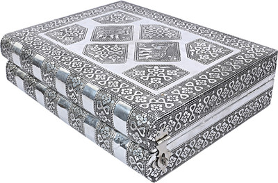 

Kuber Industries Wooden Handmade Jewellery Box For women (Silver)-CTKTC4126 Jewellery Box Vanity Box(Silver)