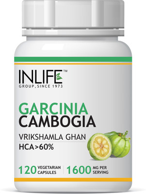 

Inlife Garcinia Cambogia (60% HCA) Extract Supplement,1600 mg - 120 Vegetarian Capsules(120 No)