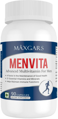 

Maxgar Menvita Advance Multivitamin For Men Blend Of 26 Vitamins & Minerals, 90 Capsules(90 No)