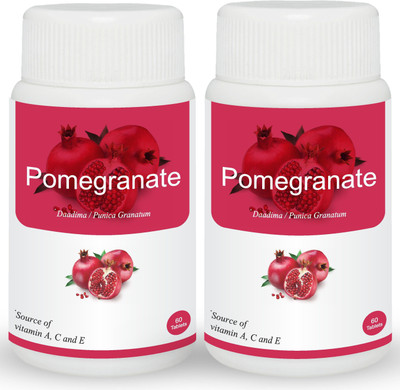 

Herb Essential Pomegranate (Punica granatum) 500 mg - 60 Tablets (Pack of 2)(120 No)