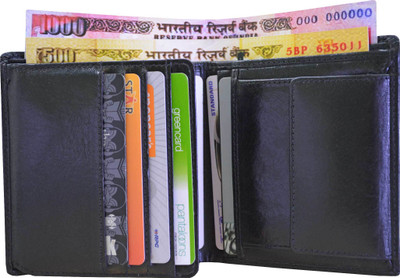 

Arpera Men Formal Black Genuine Leather Wallet(8 Card Slots)