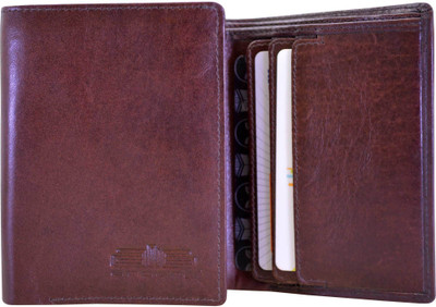 

Arpera Men Formal Brown Genuine Leather Wallet(6 Card Slots)