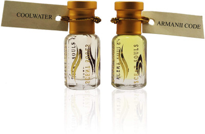 

Scent Souls Coolwater & Armanii Code Perfume Oil / Fragrance Oil (Attar| Ittar) Roll On For Men Combo Pack of 2 (6 ml) Floral Attar(Citrus)