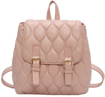 MOCA PU Leather Backpack for Womens 25 L Backpack(Pink)