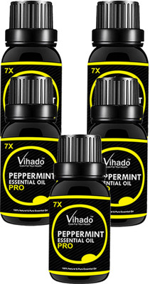 

VIHADO 100% Pure & Natural Peppermint Oil 7x Pro (10 ml) (Pack of 5)(10 ml)