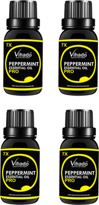 

VIHADO 100% Pure & Natural Peppermint Oil 7x Pro (10 ml) (Pack of 4)(10 ml)