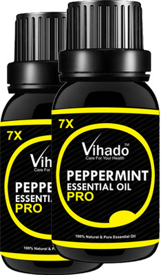 

VIHADO Pure Premium Quality PepperMint Essential Oil 7x Pro (15 ml) (Pack of 2)(15 ml)