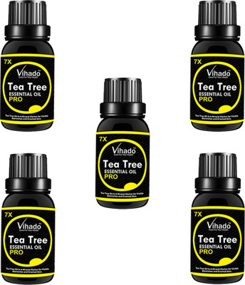 

VIHADO Tea Tree Oil Multipurpose Essential Oils 7x Pro Travel Pack (For Hair & Skin) (30 ml) (pack of 5)(30 ml)