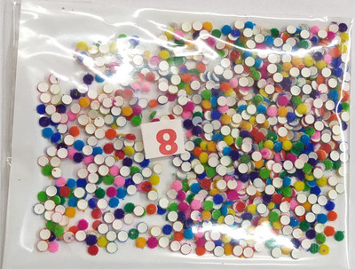 

FARHEEN FRN ROUND BINDI 43 FORHEAD Multicolor Bindis(INDIAN FANCY BINDI)