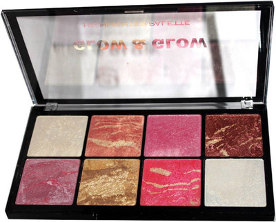 

Butter Lips Professional care Glow & Glow Highlighter Palette 8 shade(Multicolor)